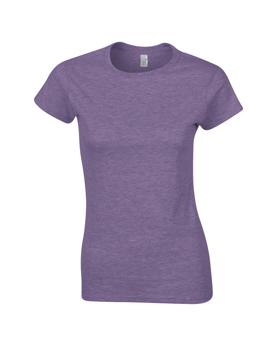 Front and Blank view of the Gildan Ladies' Softstyle® Fitted T-Shirt