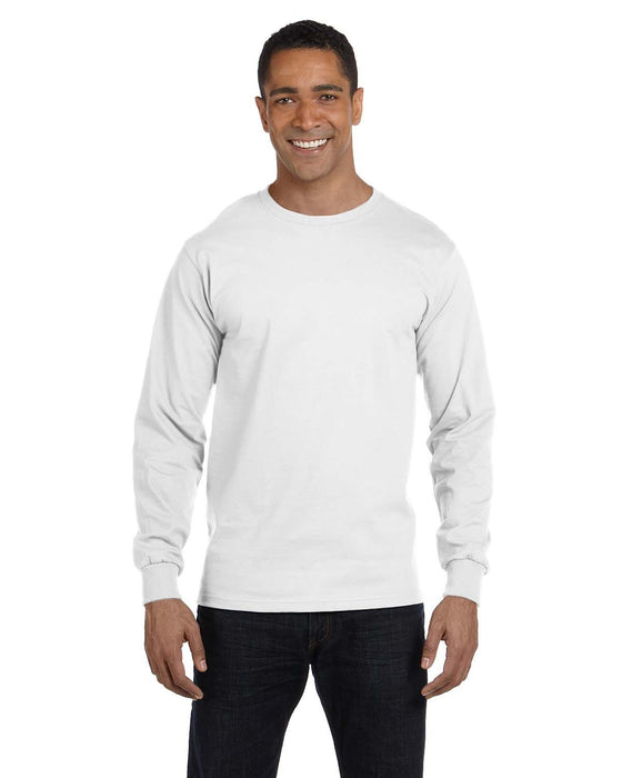 Front and Primary view of the Gildan Adult 50/50 Long-Sleeve T-Shirt