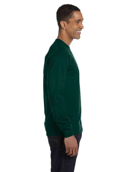 Right view of the Gildan Adult 50/50 Long-Sleeve T-Shirt