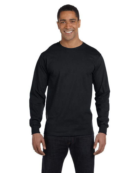 Front and Primary view of the Gildan Adult 50/50 Long-Sleeve T-Shirt