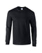 Front and Blank view of the Gildan Adult 50/50 Long-Sleeve T-Shirt