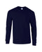 Front and Blank view of the Gildan Adult 50/50 Long-Sleeve T-Shirt