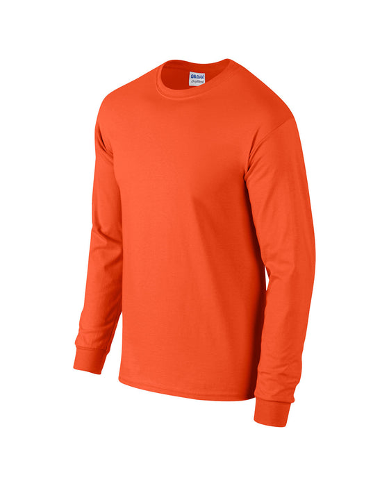 Right and Blank view of the Gildan Adult 50/50 Long-Sleeve T-Shirt