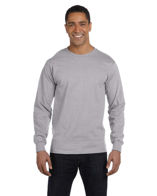 Front and Primary view of the Gildan Adult 50/50 Long-Sleeve T-Shirt