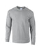 Front and Blank view of the Gildan Adult 50/50 Long-Sleeve T-Shirt