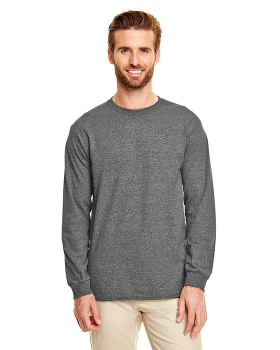 Front and Primary view of the Gildan Adult 50/50 Long-Sleeve T-Shirt