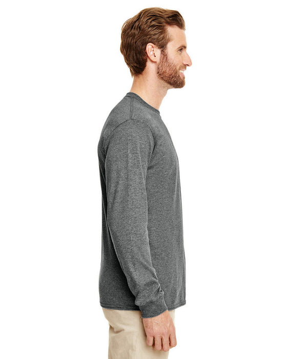 Right view of the Gildan Adult 50/50 Long-Sleeve T-Shirt