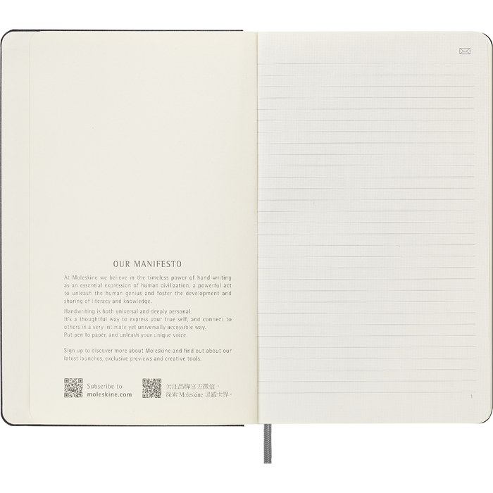 Moleskine ® Hard Cover Ruled Large Smart Notebook