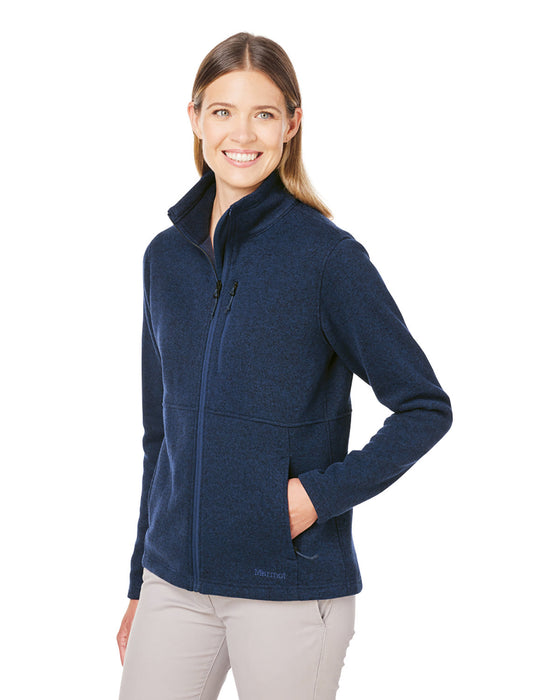 Right view of the Marmot Ladies' Dropline Sweater Fleece Jacket