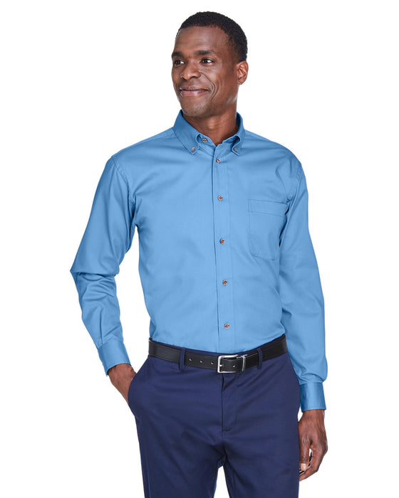 Front and Primary view of the Men's Easy Blend™ Long-Sleeve Twill Shirt with Stain-Release