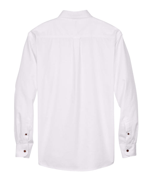 Rear and Blank view of the Men's Easy Blend™ Long-Sleeve Twill Shirt with Stain-Release