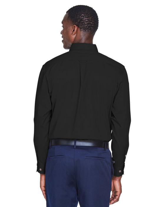 Rear view of the Men's Easy Blend™ Long-Sleeve Twill Shirt with Stain-Release