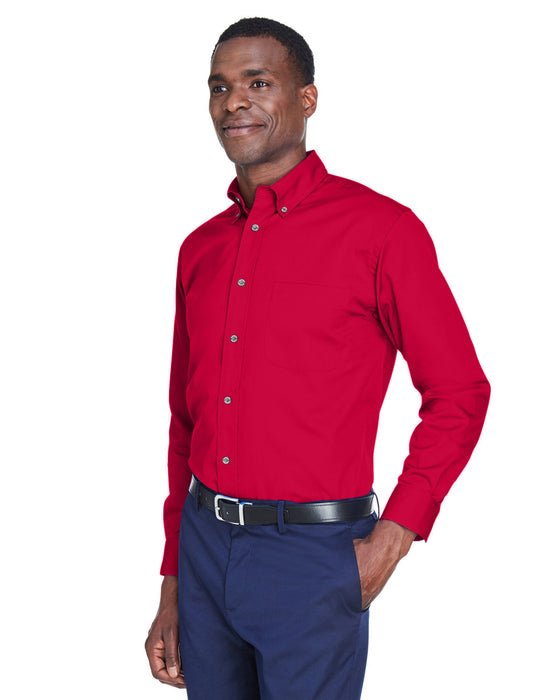 Right view of the Men's Easy Blend™ Long-Sleeve Twill Shirt with Stain-Release