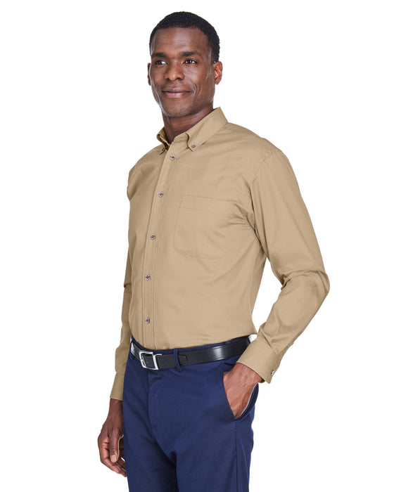 Right view of the Men's Easy Blend™ Long-Sleeve Twill Shirt with Stain-Release