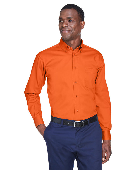 Front and Primary view of the Men's Easy Blend™ Long-Sleeve Twill Shirt with Stain-Release