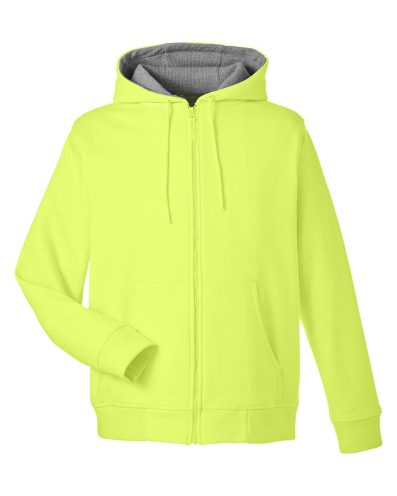 Front and Blank view of the Men's ClimaBloc™ Lined Heavyweight Hooded Sweatshirt