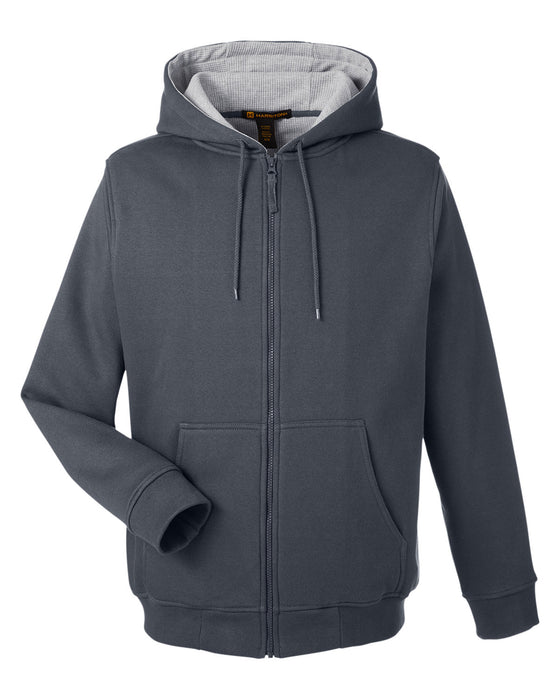 Front and Blank view of the Men's ClimaBloc™ Lined Heavyweight Hooded Sweatshirt