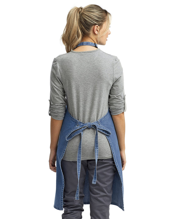 Rear view of the Artisan Collection by Reprime Sustainable Bib Apron