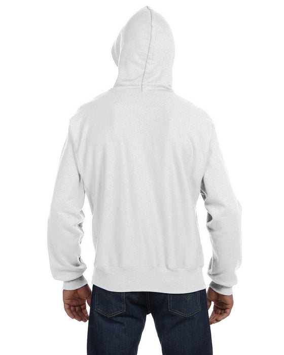 Rear view of the Champion Reverse Weave® Pullover Hooded Sweatshirt