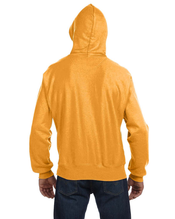 Rear view of the Champion Reverse Weave® Pullover Hooded Sweatshirt