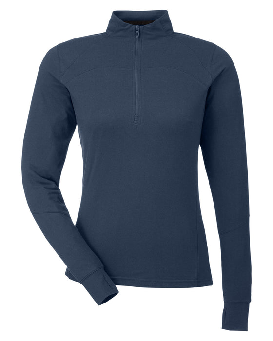 Front and Blank view of the Spyder Ladies' Spyre Quarter-Zip