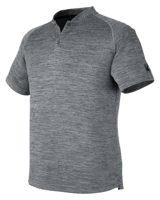 Right and Blank view of the Spyder Men's Mission Blade Collar Polo