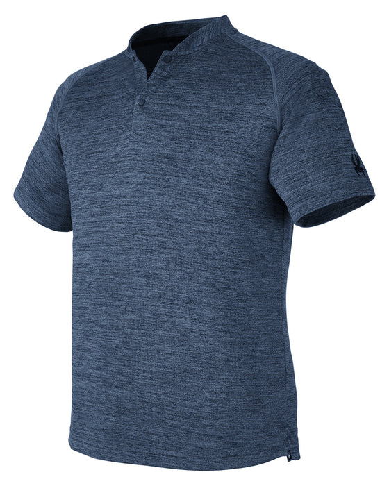 Right and Blank view of the Spyder Men's Mission Blade Collar Polo