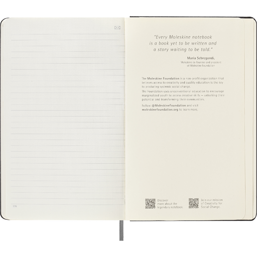 Moleskine ® Hard Cover Ruled Large Smart Notebook