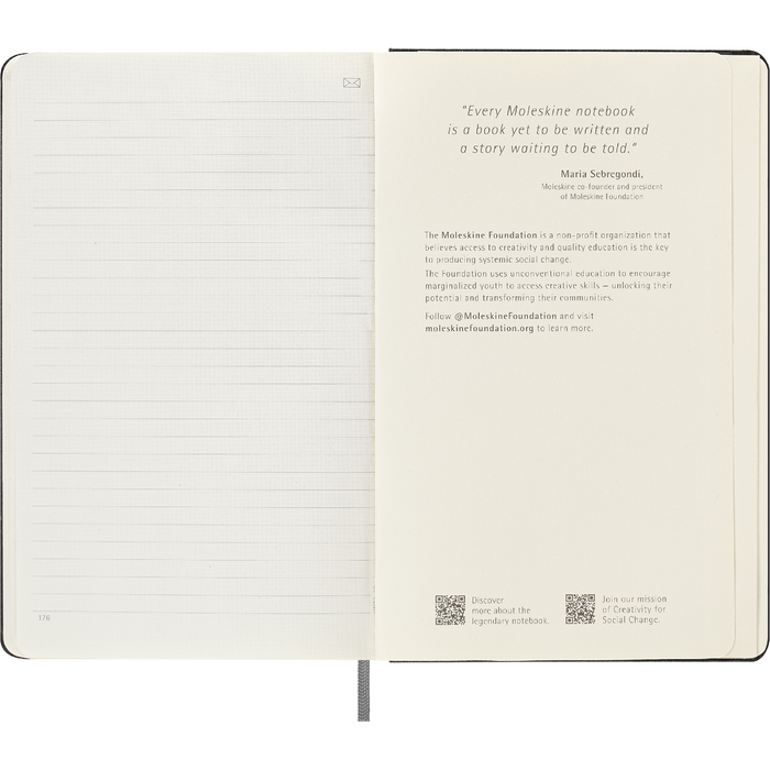 Moleskine ® Hard Cover Ruled Large Smart Notebook