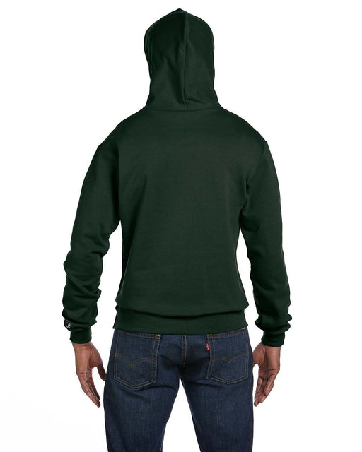 Rear view of the Adult Powerblend® Pullover Hooded Sweatshirt