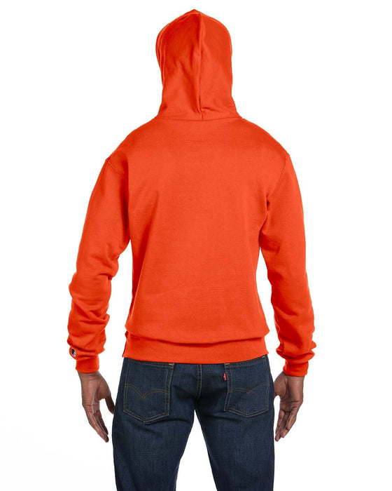 Rear view of the Adult Powerblend® Pullover Hooded Sweatshirt