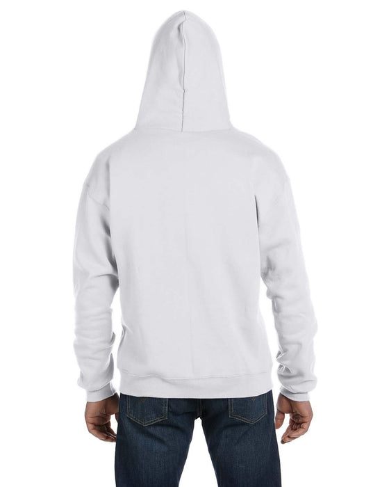 Rear view of the Champion Adult Powerblend® Full-Zip Hooded Sweatshirt