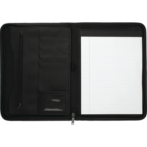Front view of the DuraHyde Zippered Padfolio