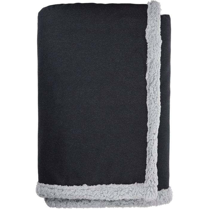 Front and Decorated view of the Field &amp; Co.&#174; Oversized Wool Sherpa Blanket
