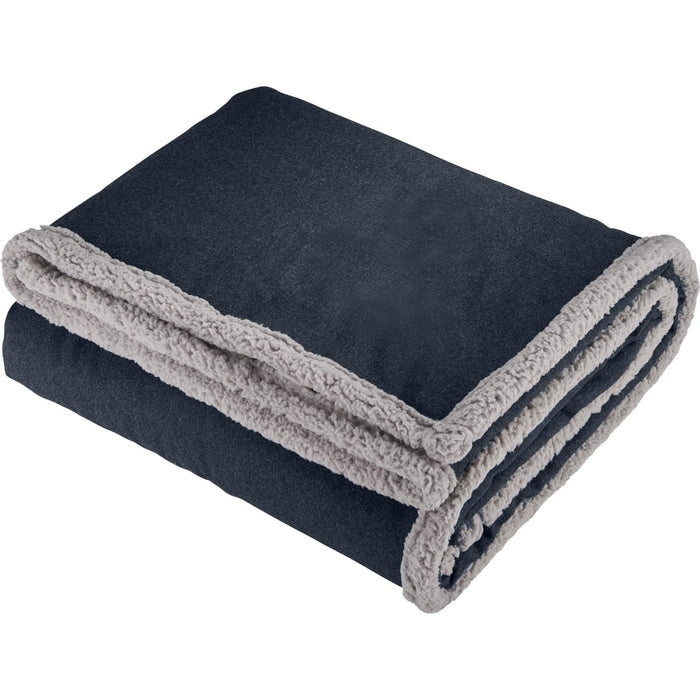 Front and Decorated view of the Field &amp; Co.&#174; Oversized Wool Sherpa Blanket