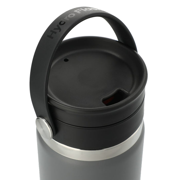 Front and Decorated view of the Hydro Flask&#174; Wide Mouth With Flex Sip™ Lid 20oz