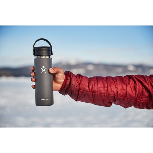 Front and Decorated view of the Hydro Flask&#174; Wide Mouth With Flex Sip™ Lid 20oz