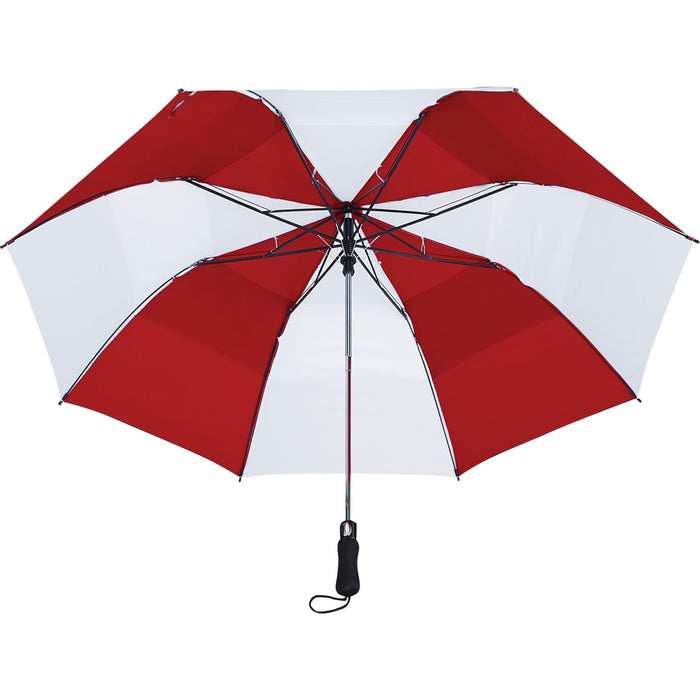 Back and Decorated view of the 58&quot; Vented Auto Open Folding Golf Umbrella