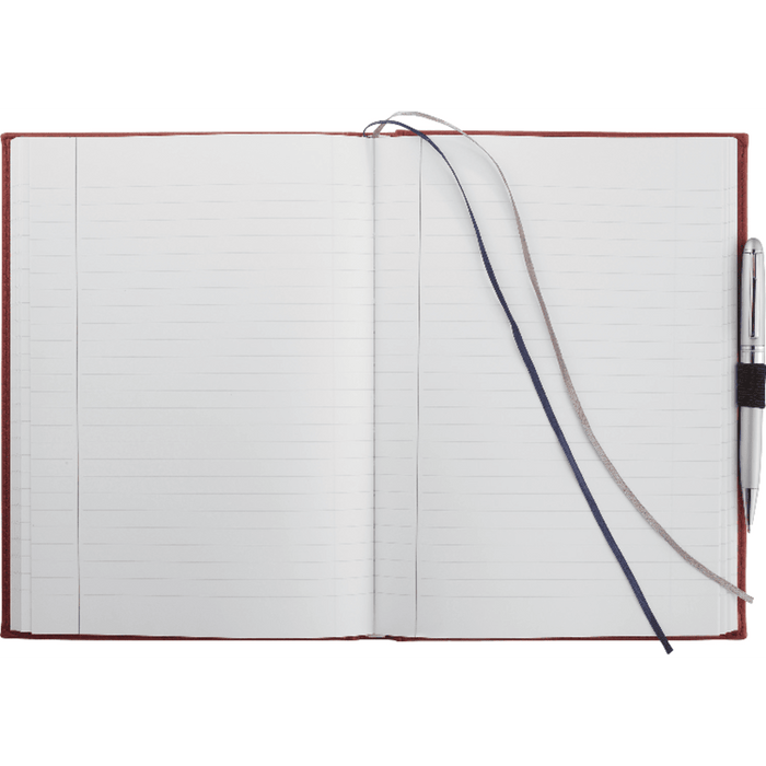Front and Decorated view of the 7&quot; x 10&quot; Pedova™ Large Bound JournalBook&#174;