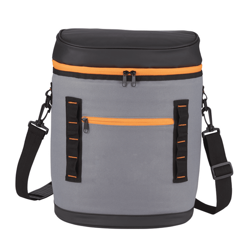 Front and Decorated view of the 20 Can Backpack Cooler