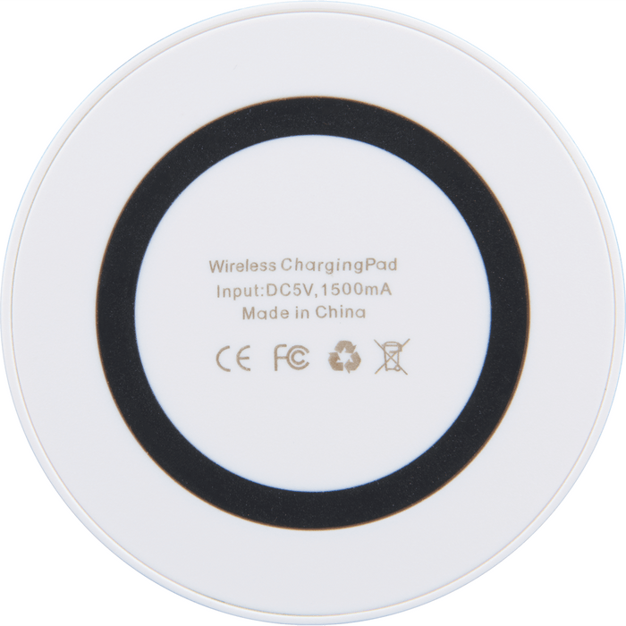 Front and Decorated view of the Quake Wireless Charging Pad