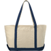 Front and Decorated view of the Baltic 18oz Cotton Canvas Zippered Boat Tote