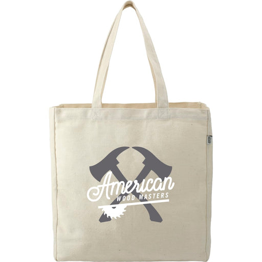 Front and Decorated view of the Hemp Cotton Carry-All Tote