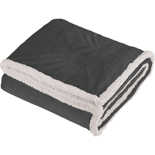 Front and Decorated view of the Field &amp; Co.&#174; Sherpa Blanket