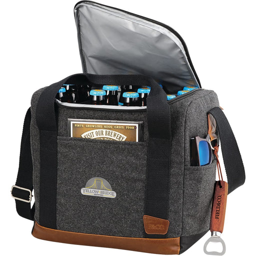 Front and Decorated view of the Field &amp; Co.&#174; Campster 12 Bottle Craft Cooler