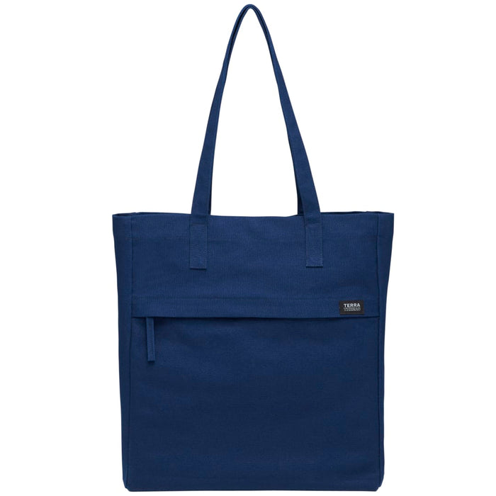 Front and Decorated view of the Terra Thread Fairtrade Executuive Work Tote