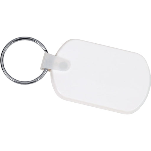 Front and Decorated view of the Rectangular Soft Key Tag