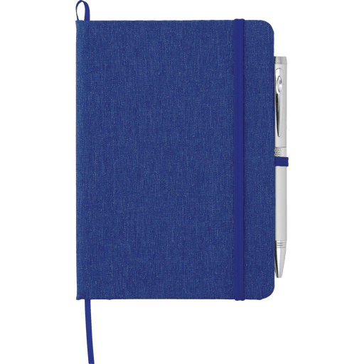 Front view of the 5&quot; x 7&quot; Recycled Cotton Bound Notebook