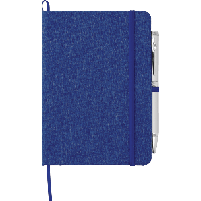 Front view of the 5&quot; x 7&quot; Recycled Cotton Bound Notebook