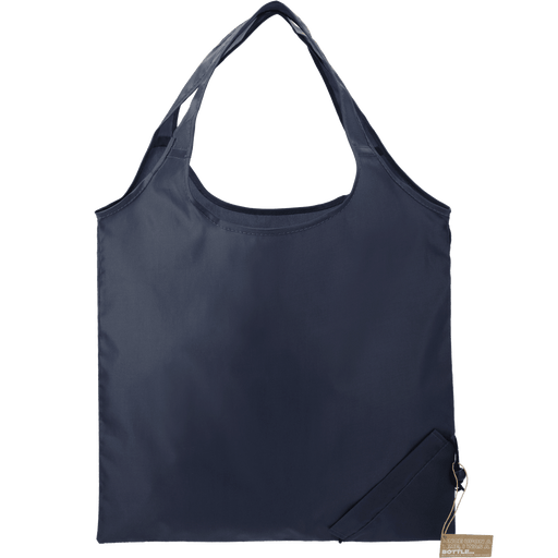 Front and Decorated view of the Bungalow RPET Foldable Shopper Tote
